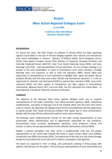 Report on Mine Action Regional Dialogue Event 