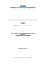 Conflict prevention: is education the answer? 