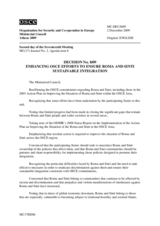 Decision No. 8/09 on enhancing OSCE efforts to ensure Roma and Sinti sustainable integration